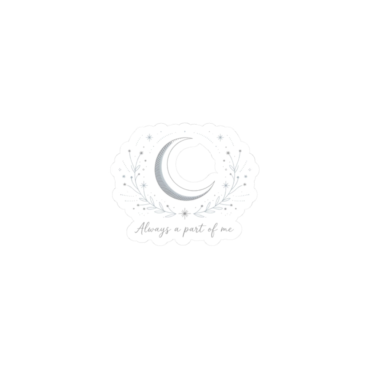Crescent Moon Constellation Sticker | Minimal Astrology, Moon Phase Decal