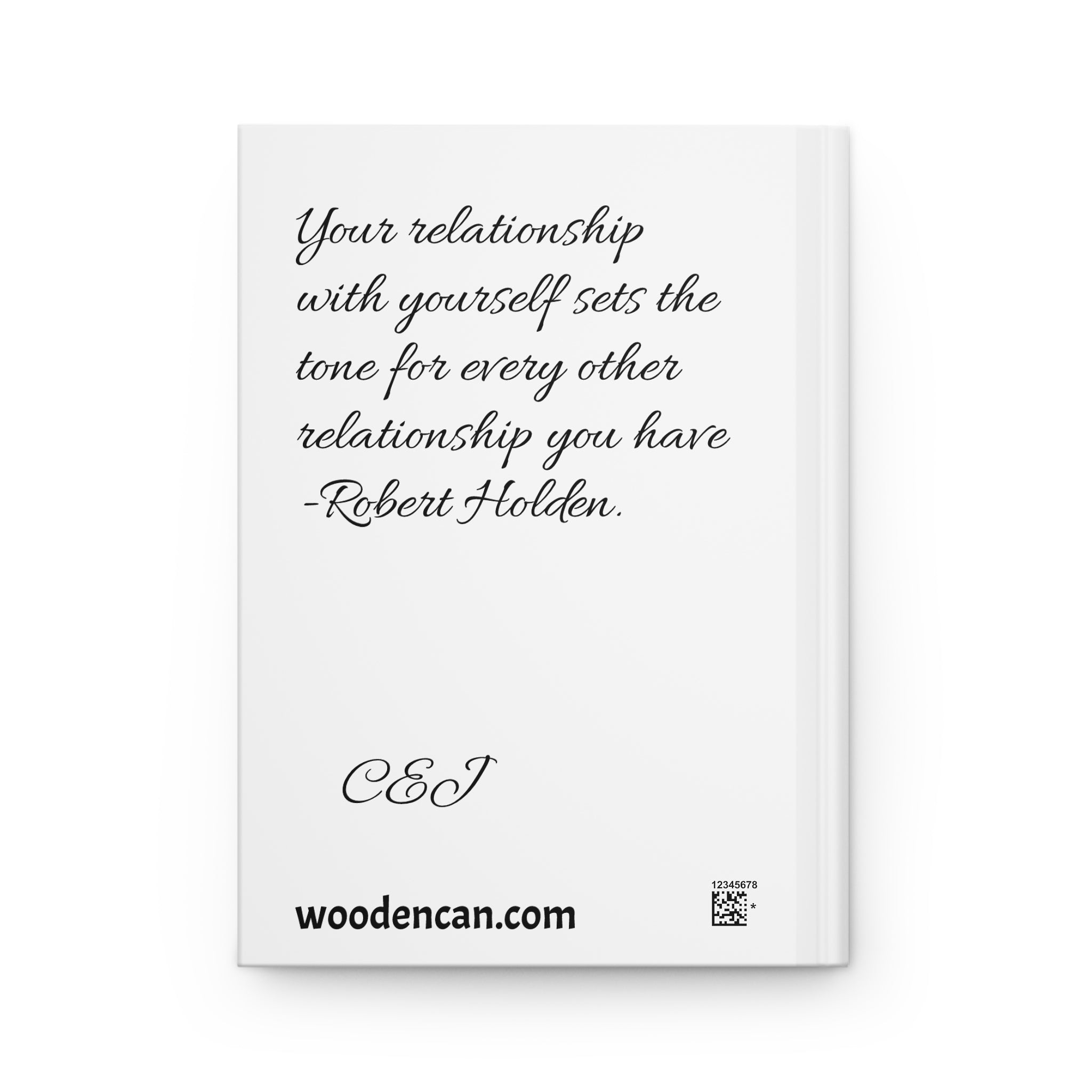 Dragonfly Hardcover Journal — Inspirational Quote 'Your relationship with yourself sets the tone...'