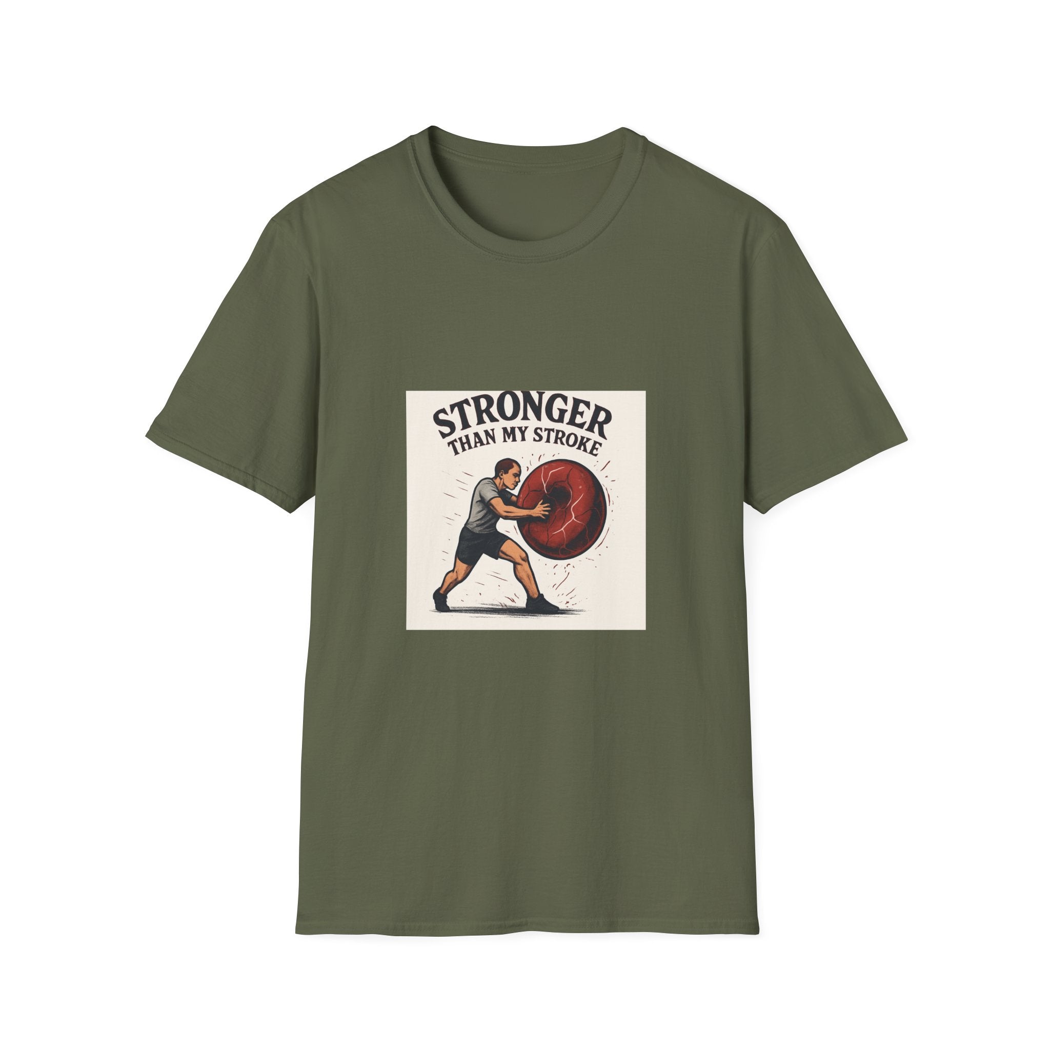 Stronger Than My Stroke T-Shirt — Stroke Survivor Recovery & Inspirational Rehab Tee
