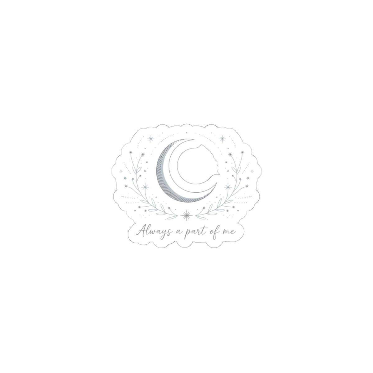 Crescent Moon Constellation Sticker | Minimal Astrology, Moon Phase Decal