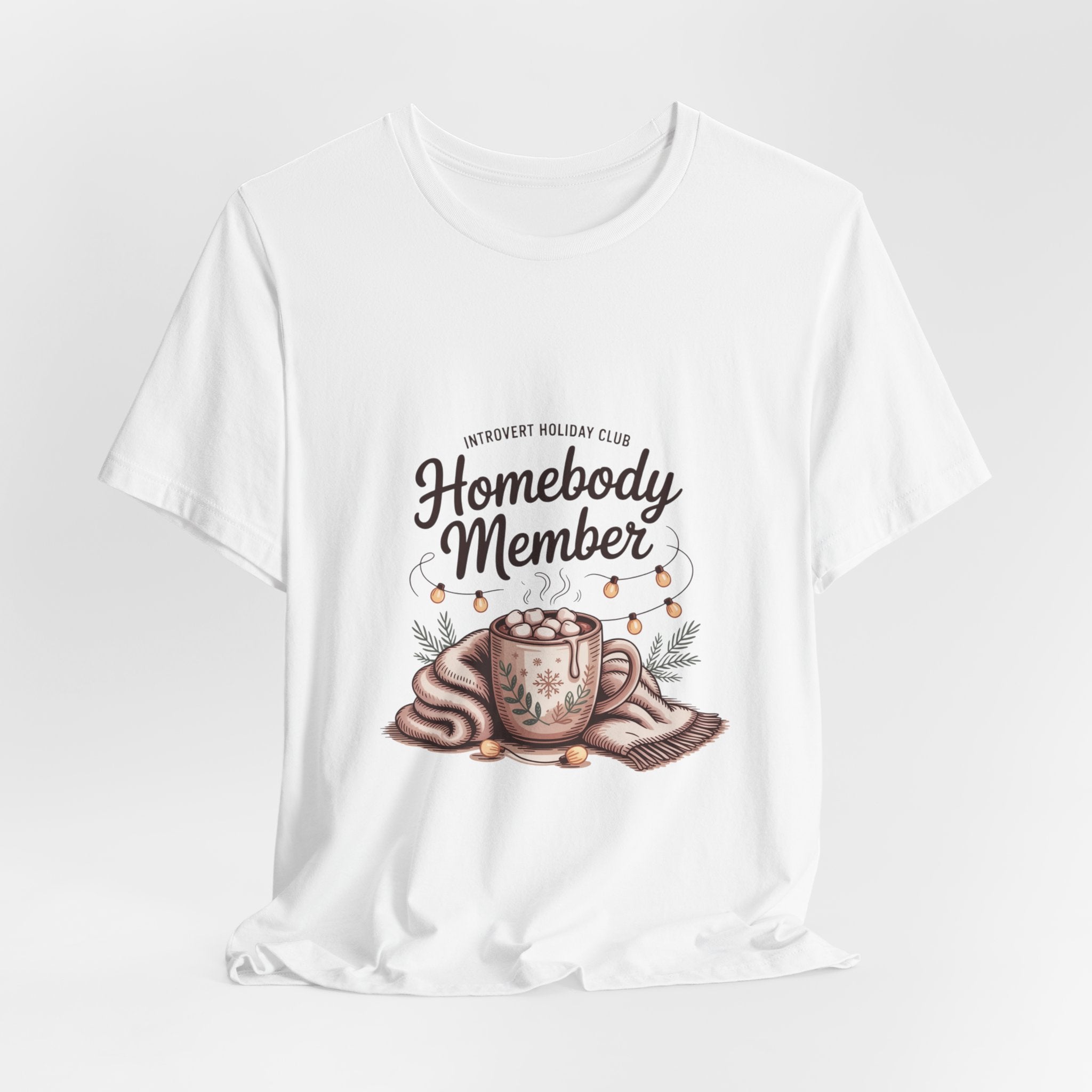 Homebody Member Tee | Introvert Holiday Club, Cozy Graphic